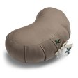 Kapok zafu crescent meditation bolster - Cool Grey