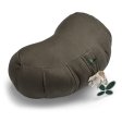 Kapok zafu crescent meditation bolster - Dark Olive